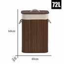 Cesto de Roupa Bambu c/ Tampa Retangular