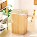 Cesto de Roupa Bambu c/ Tampa Retangular