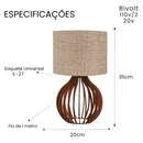 Abajur Luminária de Mesa em MDF