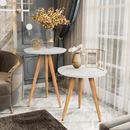 Mesa de Apoio Lateral Redonda Pé Palito Retrô