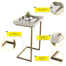 Mesa de Apoio Lateral Sofá Com Espelho