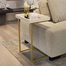 Mesa de Apoio Lateral Sofá Com Espelho