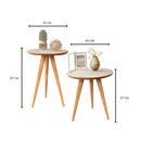 Mesa de Apoio Lateral Redonda Pé Palito Retrô