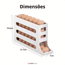 Organizador Porta-Ovos com Rolagem Automática