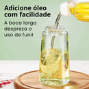 Porta Azeite de Vidro 2 em 1 Spray e Borrifador