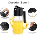 Porta Azeite de Vidro 2 em 1 Spray e Borrifador